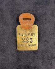 Butte Anaconda and Pacific Railroad Baggage Tag