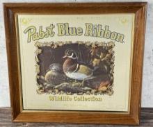 Pabst Blue Ribbon Beer Wood Ducks Mirror