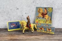 Kohler Indian on Bucking Horse Wind Up Toy