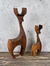 Del Zotto Studios Mid Century Wood Reindeer