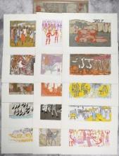 Jessie Wilber Montana WPA Serigraph Print Set