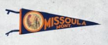 Missoula Montana Felt Souvenir Pennant