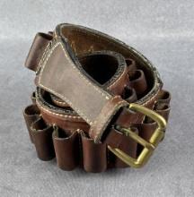 Eddie Bauer Leather Shotgun Shell Cartridge Belt
