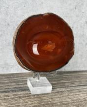 Large Polished Red Agate Paperweight
