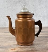 Pilgrim Ware Copper Percolator Coffee Pot