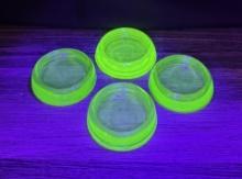 Anchor Hocking Uranium Glass Furniture Casters