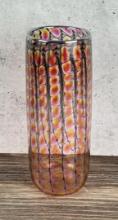 Tom Philabaum Reptilian Art Glass Vase