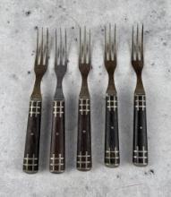 Civil War Pewter Inlaid Dinner Forks
