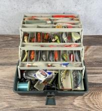 Vintage Tackle Box Full of Fishing Lures