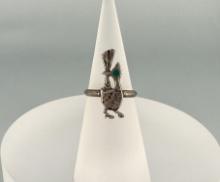 Navajo Sterling Silver Roadrunner Ring