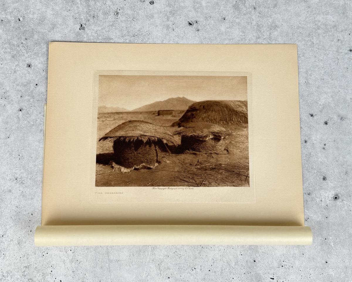 Edward Curtis Photogravure Pima Granaries