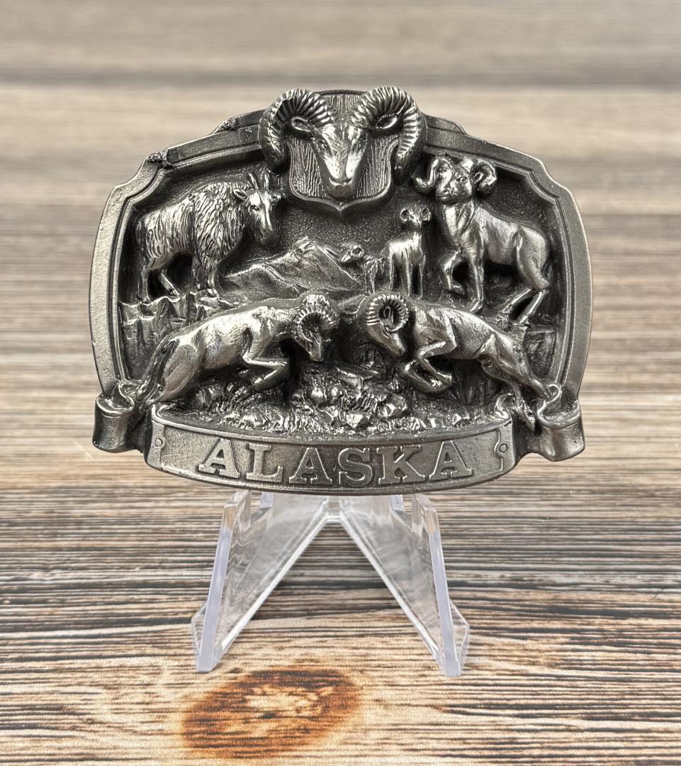 Alaska Pewter Belt Buckle