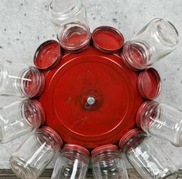 Rotating Jar Organizer Parts Storage Rack