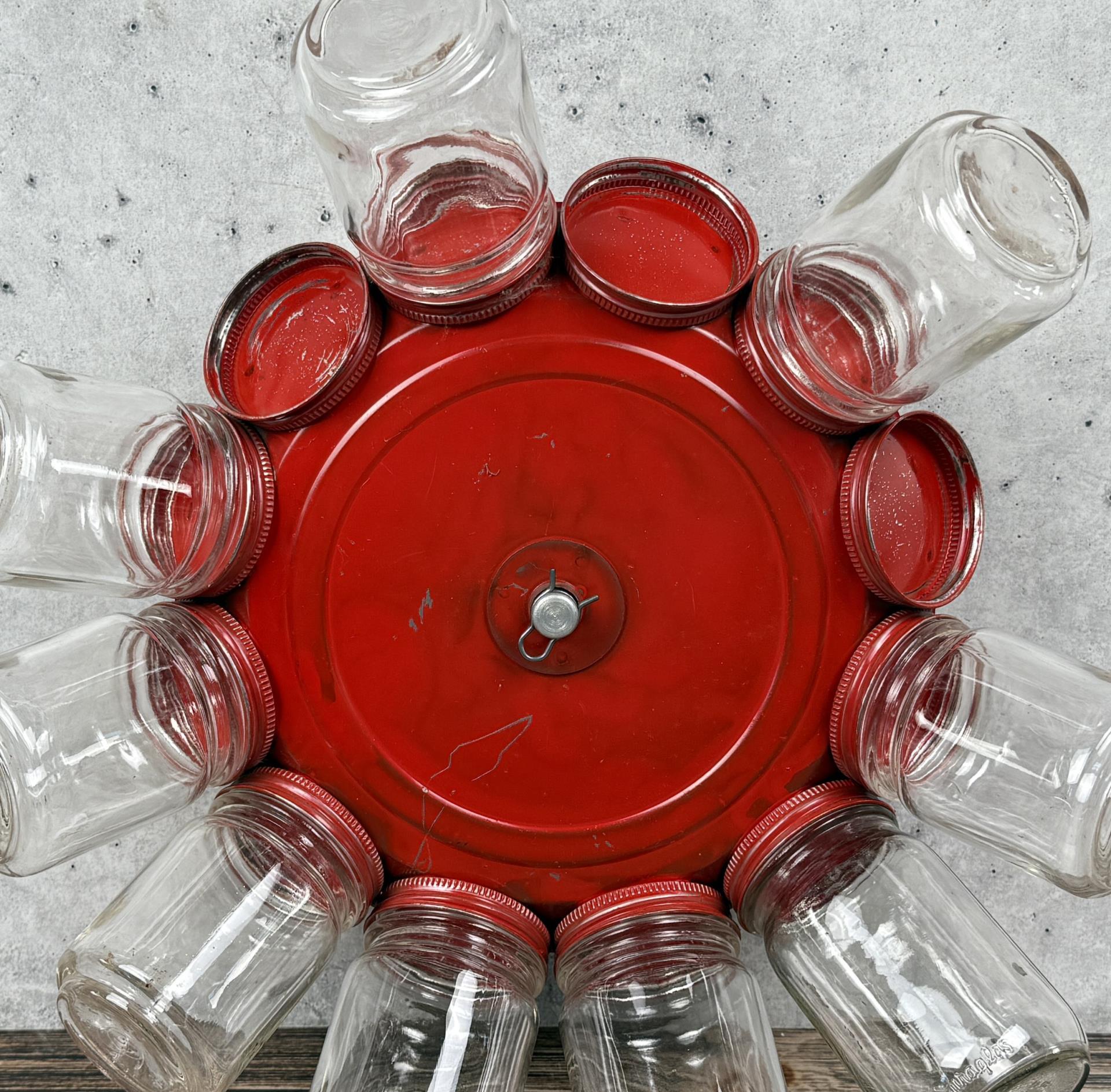 Rotating Jar Organizer Parts Storage Rack