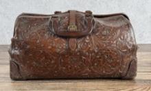 Exceptional Tooled Leather Cowboy Doctors Bag
