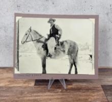 Henry Hull & Frank Cowboy on Horse Photo