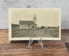 Indian Mission Fort Yates RPPC Postcard