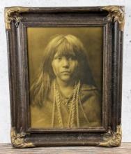 Edward Curtis Mosa Mohave Orotone Photo