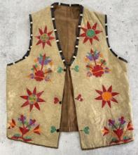 Standing Rock Sioux Indian Quilled Vest