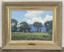 Michael Stack Taos Graveyard Oil Painting