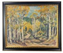 Joseph Willis Aspens of Taos Oil Painting