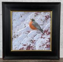 William Alther Cold Berries Oil on Board Painting
