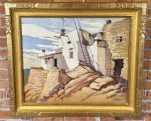 William Seltzer Rice Walpai Pueblo Painting