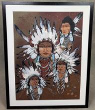 Kevin Red Star Four Sioux War Chiefs Serigraph