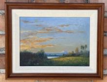 William Standing Montana Oil on Board Painting