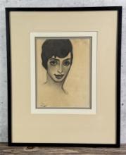 Maynard Dixon Mexican Girl Oct. 1926 Drawing