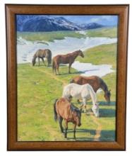 Loren Entz Spring Pasture Oil Painting