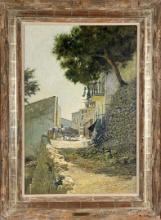 Clark Hulings Noonday Altea Spain Oil Painting