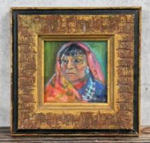 Hella Broeske Shattuck Isleta Woman Painting