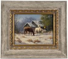 Gary Lynn Roberts Her First Snow Oil Painting