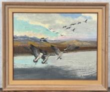 Elmer Schock Montana Oil on Canvas Painting
