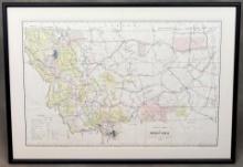 1938 State of Montana Map