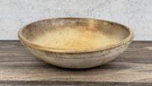 Antique Primitive Farmhouse Wood Dough Bowl