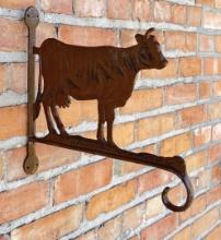 Rustic Cast Iron Cow Plant Hanger
