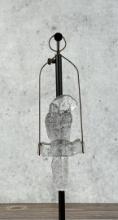 Hanging Glass Parrot Wall Sculpture