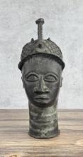 Benin Bronze Warrior Bust