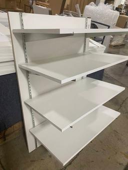 18IN X 36IN X 48IN END CAP WITHOUT PLATFORM 4 SHELVES WHITE
