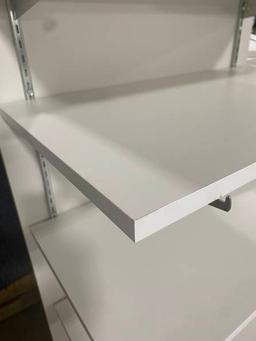 18IN X 45IN X 48IN DOUBLE SIDED WITHOUT PLATFORM 8 SHELVES WHITE