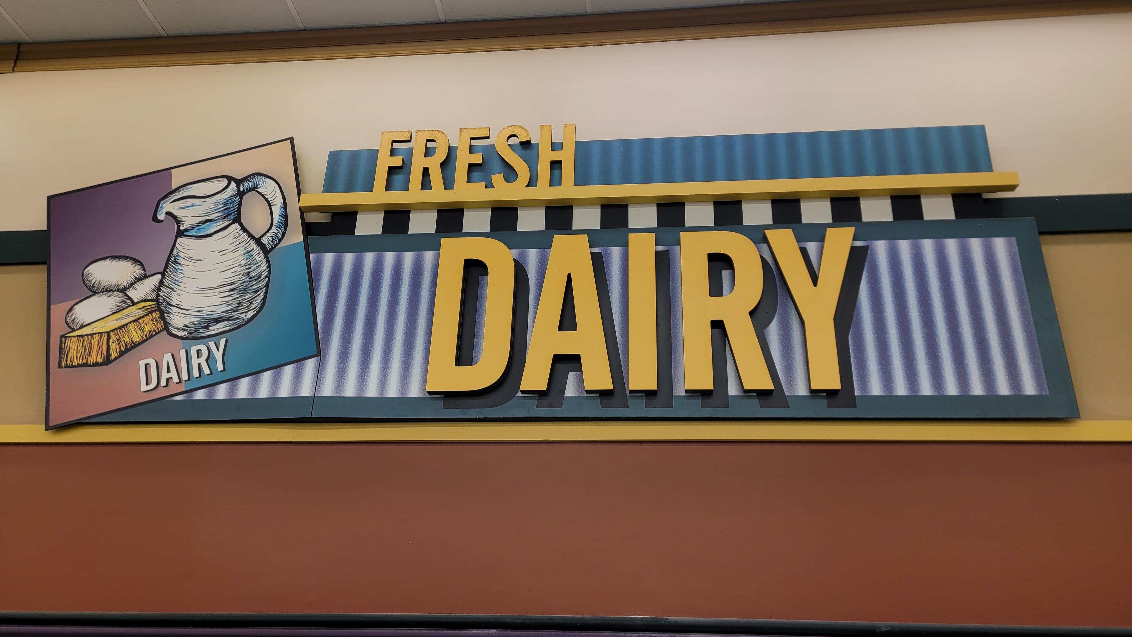 WALL SIGN FRESH DAIRY 12' WIDE