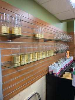5 GLASS SHELVES 8X48 WITH BRACKETS