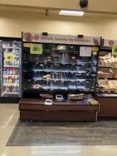 3 door , glass , doughnut case,74”w x 84” h x 32 inch deep