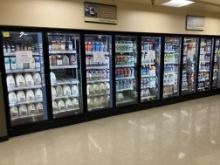 Walk-in dairy cooler w/9 doors 23’w 9’5” h x17’2” d
