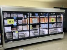 12 ft Dairy Case w/6 glass  doors cooler with shelves 40” deep sold per cas