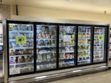 5 door freezer 13ft long 80” tall sold per door
