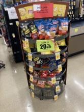 Rolling metal rack rounded shelves 50” x 29inches