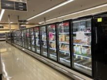 25 doors freezer , 5 doors per unit , glass doors sold per door